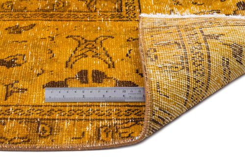 Epir Yellow Vintage Wool Handmade Area Rug 9'3" x 12'4"