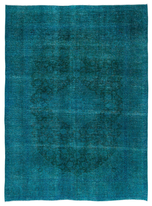 Epir Turquoise Vintage Wool Handmade Area Rug 9'6" x 13'0"