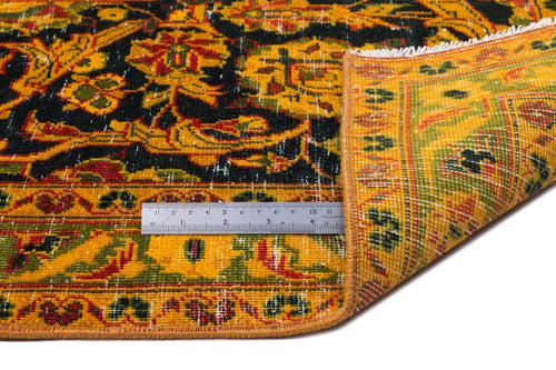 Epir Yellow Vintage Wool Handmade Area Rug 9'3" x 9'7"