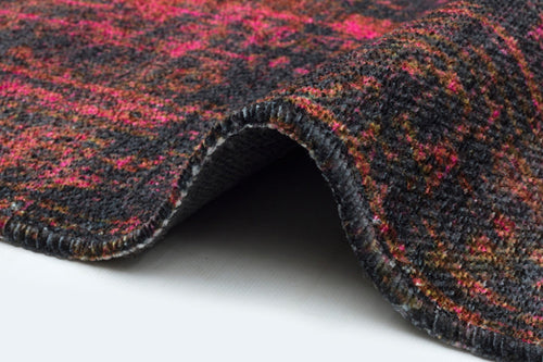 Modern Area Rug – Machine Made Rug Red Cotton Woven Carpet for Living Room