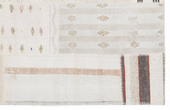 Teselya 1154 Beige Striped Wool Handmade Area Rug 5'3" x 7'7"