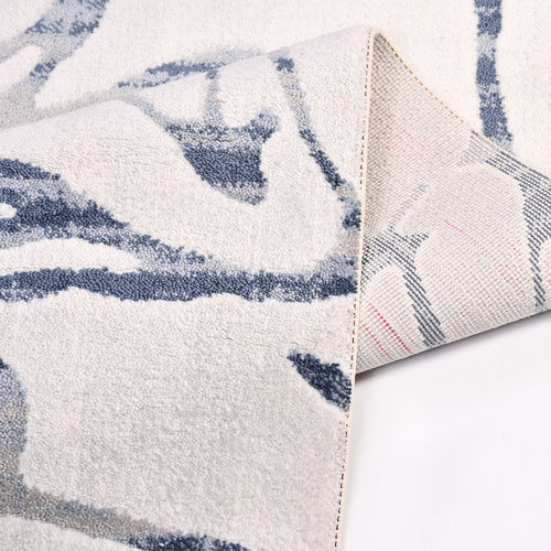 Modern Area Rug - Mallory White Machine Made Rug With 10mm Pile Height