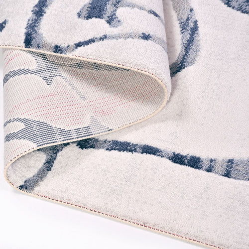 Modern Area Rug - Mallory White Machine Made Rug With 10mm Pile Height