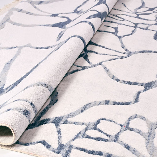 Modern Area Rug - Mallory White Machine Made Rug With 10mm Pile Height