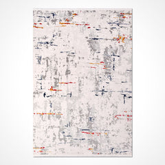 Modern Area Rug - Machine Made Grey Rug with Soft Pile Carpet | Durable Acrylic Carpet