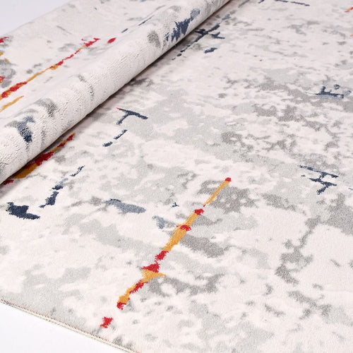 Modern Area Rug - Machine Made Grey Rug with Soft Pile Carpet | Durable Acrylic Carpet