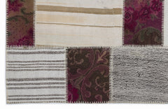 Teselya 1188 Beige Floral Wool Handmade Area Rug 5'3" x 7'7"