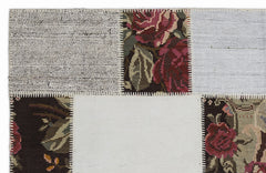 Teselya 1194 Beige Floral Wool Handmade Area Rug 5'3" x 7'7"