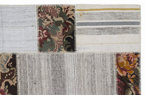 Teselya 1194 Beige Floral Wool Handmade Area Rug 5'3" x 7'7"