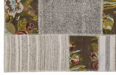 Teselya 1198 Beige Floral Wool Handmade Area Rug 5'3" x 7'7"