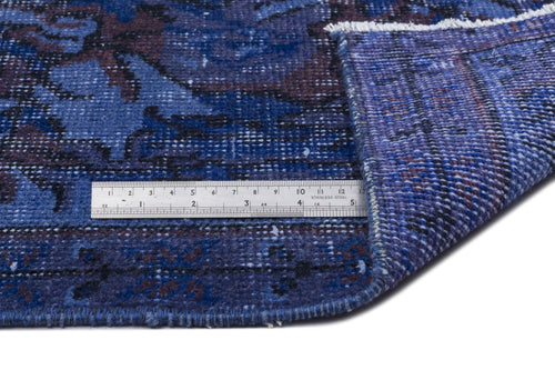 Atina Blue Vintage Wool Handmade Area Rug 5'11" x 9'10"