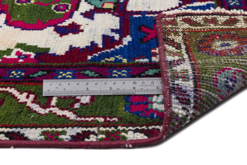 Atina Burgundy Vintage Wool Handmade Area Rug 4'4" x 8'9"