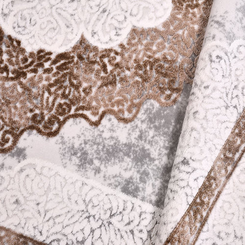 Blake Beige Classic Viscose Machine Made Area Rug