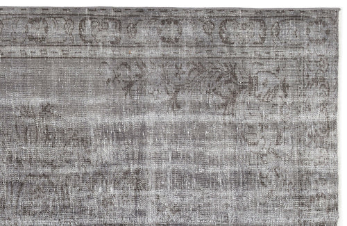Atina Grey Vintage Wool Handmade Area Rug 5'9" x 8'11"