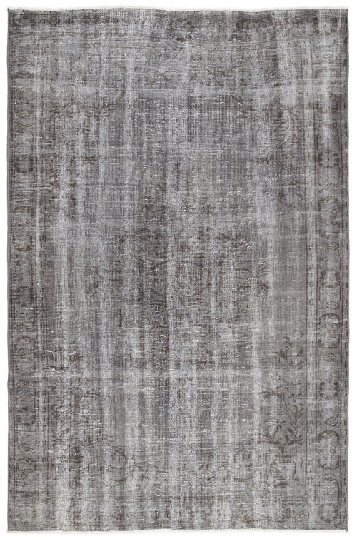 Atina Grey Vintage Wool Handmade Area Rug 5'9" x 8'11"