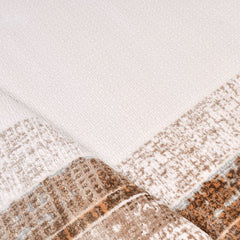 Cream Area Rug - Machine Made Rug with Frame Design | Durable Polyester Carpet