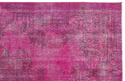 Atina Pink Vintage Wool Handmade Area Rug 5'5" x 9'6"
