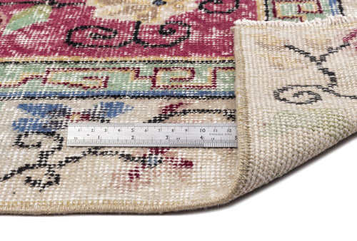 Atina Burgundy Classic Wool Handmade Area Rug 6'2" x 9'11"