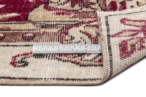 Atina Burgundy Classic Wool Handmade Area Rug 6'1" x 9'6"