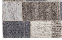 Teselya 1212 Beige Striped Wool Handmade Area Rug 5'3" x 7'7"