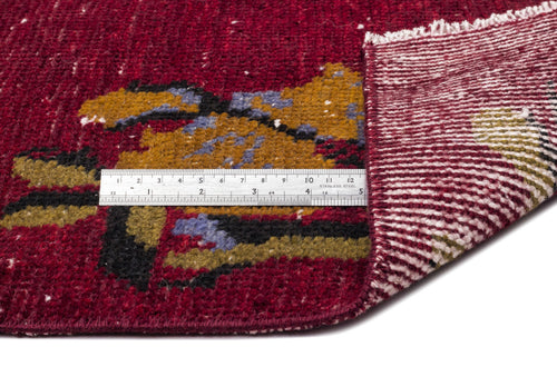 Atina Red Vintage Wool Handmade Area Rug 4'6" x 8'4"