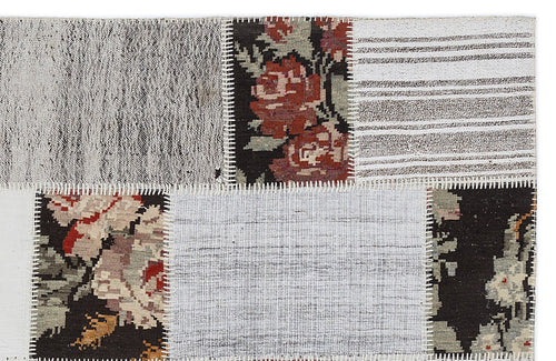 Teselya 1214 Beige Floral Wool Handmade Area Rug 5'3" x 7'7"