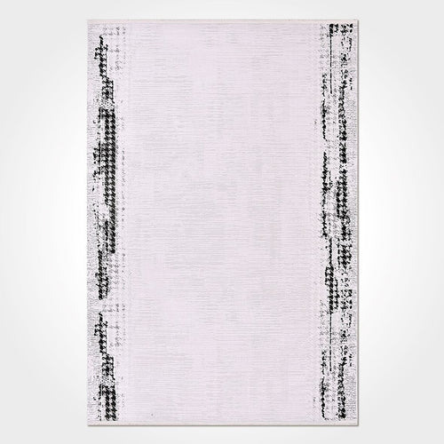 Margot White Frame Viscose Machine Made Area Rug