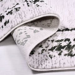 Margot White Frame Viscose Machine Made Area Rug