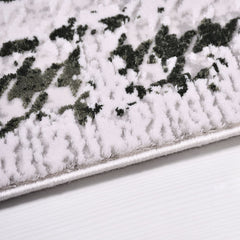 Margot White Frame Viscose Machine Made Area Rug