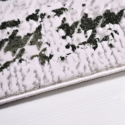 Margot White Frame Viscose Machine Made Area Rug