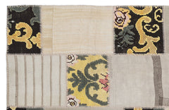 Teselya 1215 Beige Floral Wool Handmade Area Rug 5'3" x 7'7"