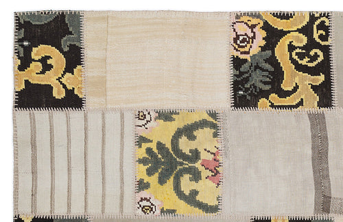 Teselya 1215 Beige Floral Wool Handmade Area Rug 5'3" x 7'7"