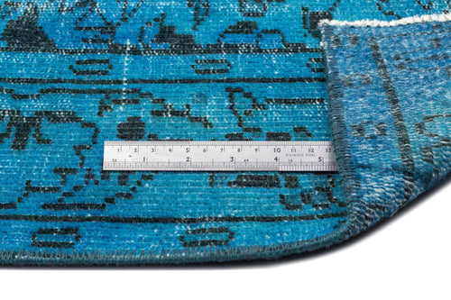 Atina Turquoise Vintage Wool Handmade Area Rug 5'11" x 9'6"