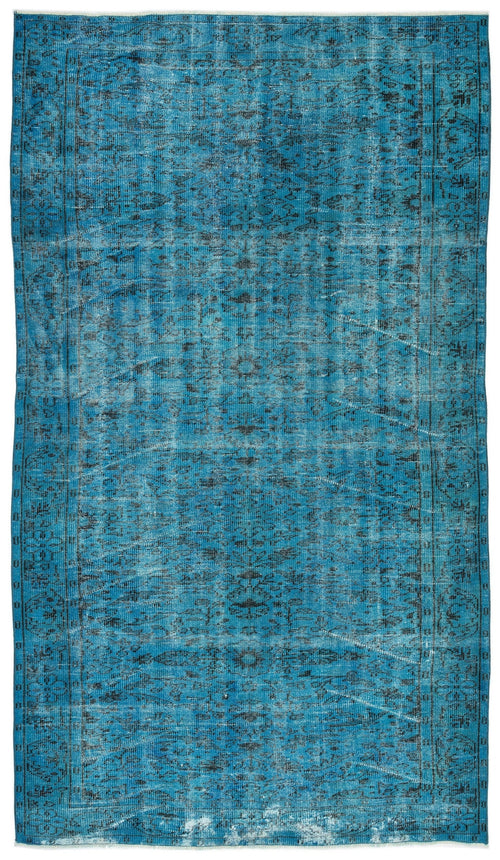 Atina Turquoise Vintage Wool Handmade Area Rug 5'11" x 9'6"