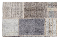 Teselya 1219 Beige Striped Wool Handmade Area Rug 5'3" x 7'7"