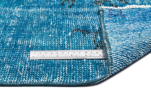 Atina Turquoise Vintage Wool Handmade Area Rug 5'8" x 8'10"