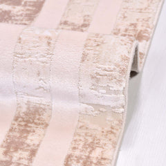 Viscose Area Rug - Machine Made Cream Frame Rug With Overlocked Edge