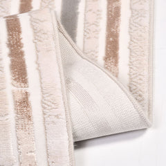 Cream Area Rug – Machine Made Polyester Frame Rug | Durable, Easy Clean