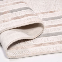 Cream Area Rug – Machine Made Polyester Frame Rug | Durable, Easy Clean