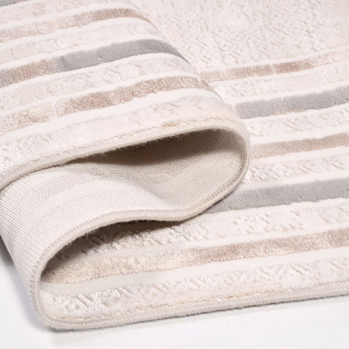 Cream Area Rug – Machine Made Polyester Frame Rug | Durable, Easy Clean