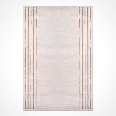 Cream Area Rug – Machine Made Polyester Frame Rug | Durable, Easy Clean