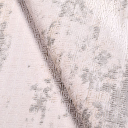 Modern Area Rug – Machine Made Cream Polyester Carpet for Living Room