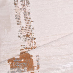 Cream Frame Area Rug - Machine Made Polyester Rug With Non Slip Backing