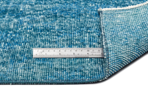 Atina Turquoise Vintage Wool Handmade Area Rug 6'11" x 10'1"