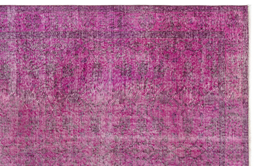 Atina Pink Vintage Wool Handmade Area Rug 5'7" x 8'6"