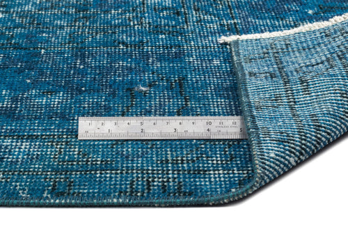 Atina Turquoise Vintage Wool Handmade Area Rug 6'9" x 10'3"