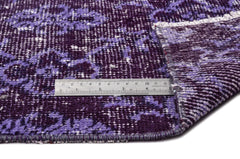 Atina Purple Vintage Wool Handmade Area Rug 6'10" x 10'8"