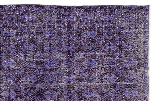 Atina Purple Vintage Wool Handmade Area Rug 6'10" x 10'8"