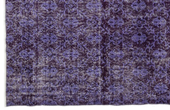 Atina Purple Vintage Wool Handmade Area Rug 6'10" x 10'8"