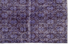 Atina Purple Vintage Wool Handmade Area Rug 6'10" x 10'8"